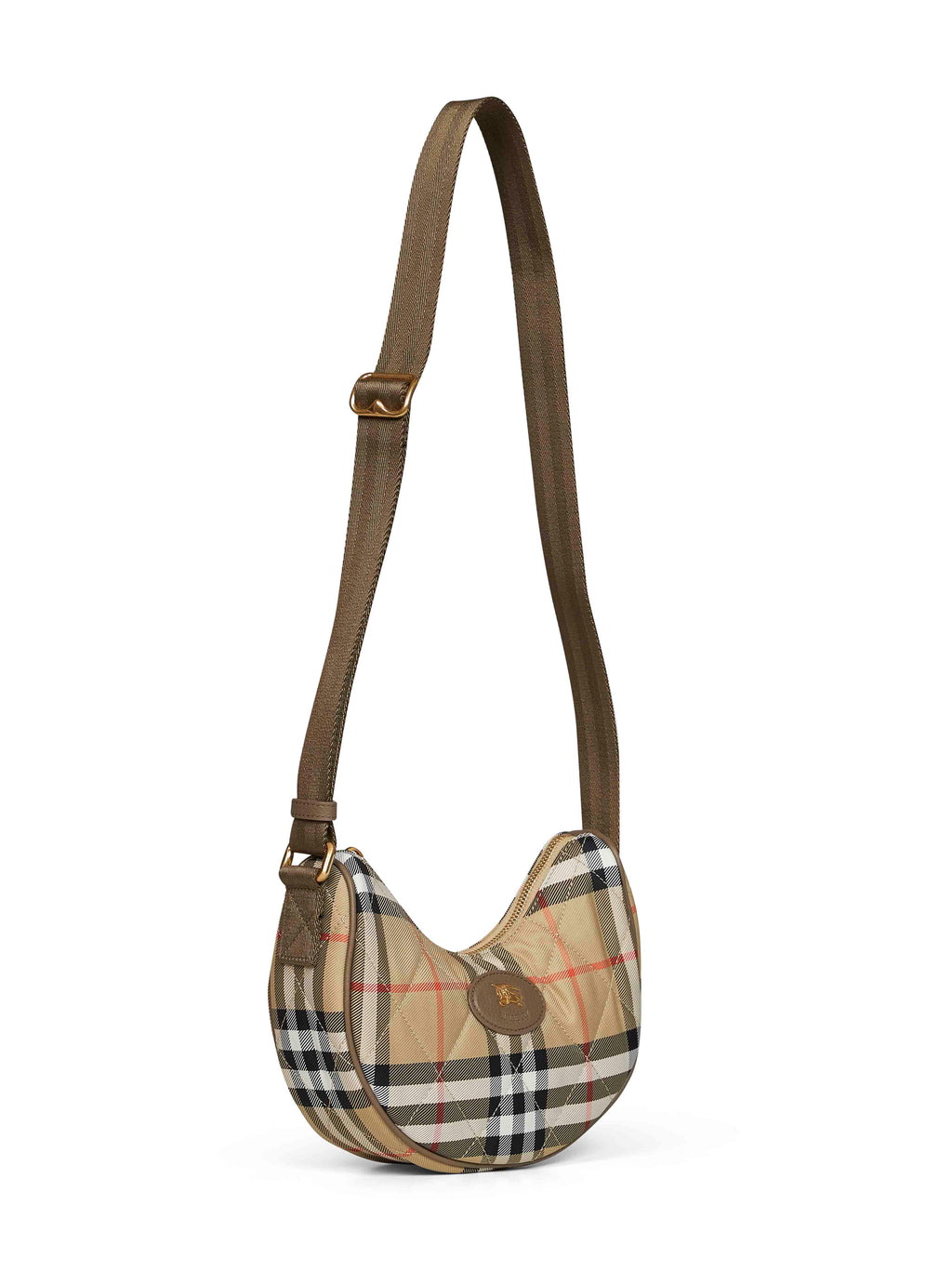 Burberry Women Sand Beige Horseshoe Crossbody Bag