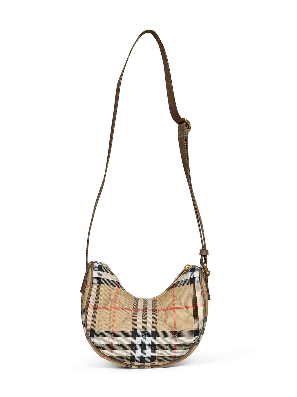 Burberry Women Sand Beige Horseshoe Crossbody Bag