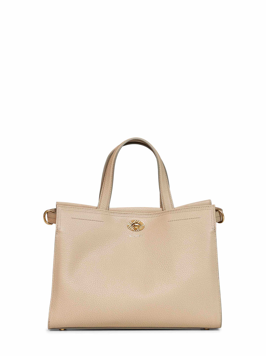 Burberry Women Beige Cotswolds Leather Tote Bag<Br/>