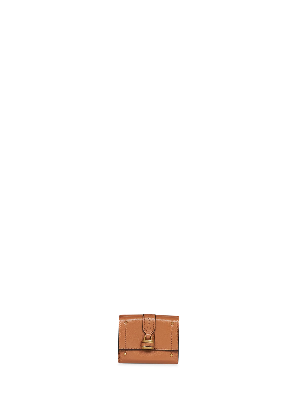 Chloé Women Mustang Brown Paddington Mini Tri-Fold Wallet
