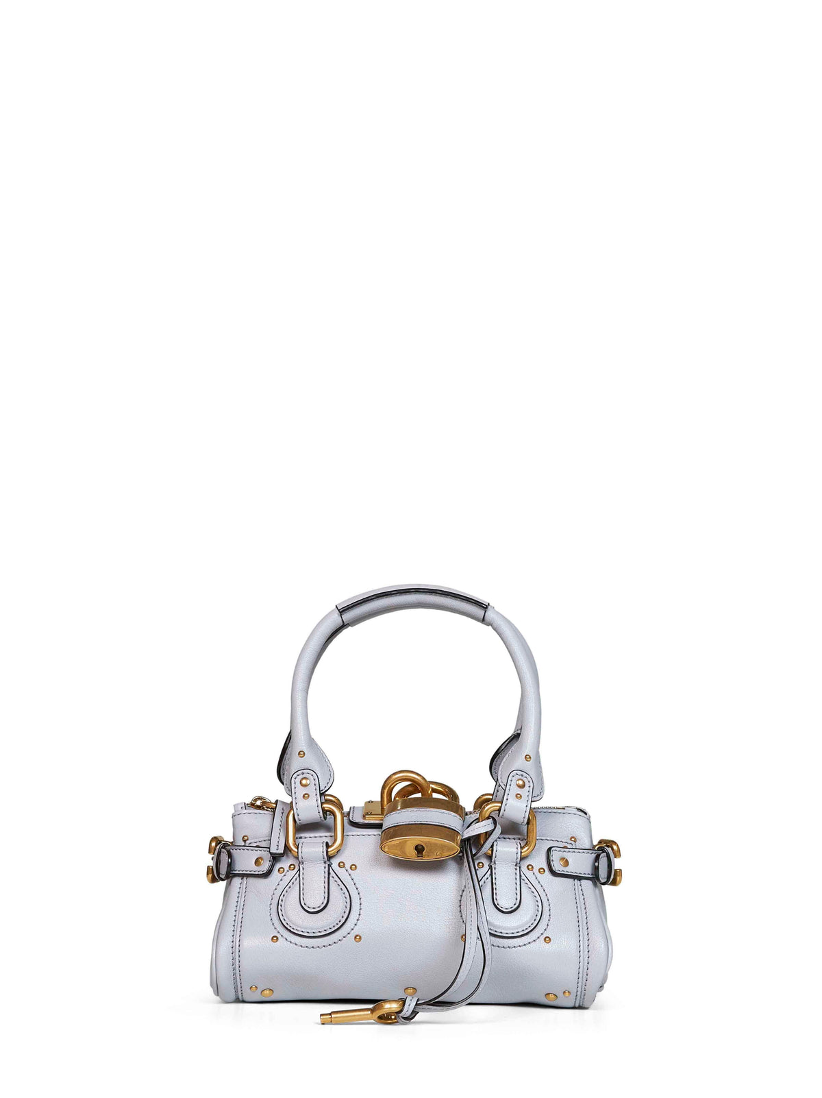 Chloé Women Greyish Blue Paddington Small Handbag