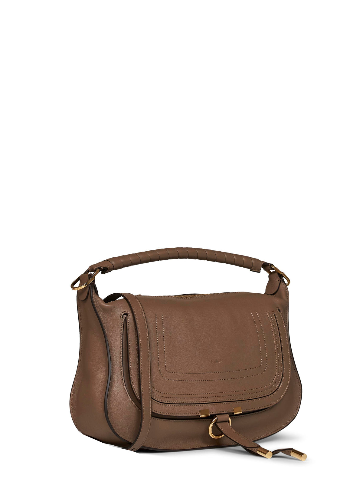 Chloé Women Deep Taupe Marcie Small Shoulder Bag<Br/>