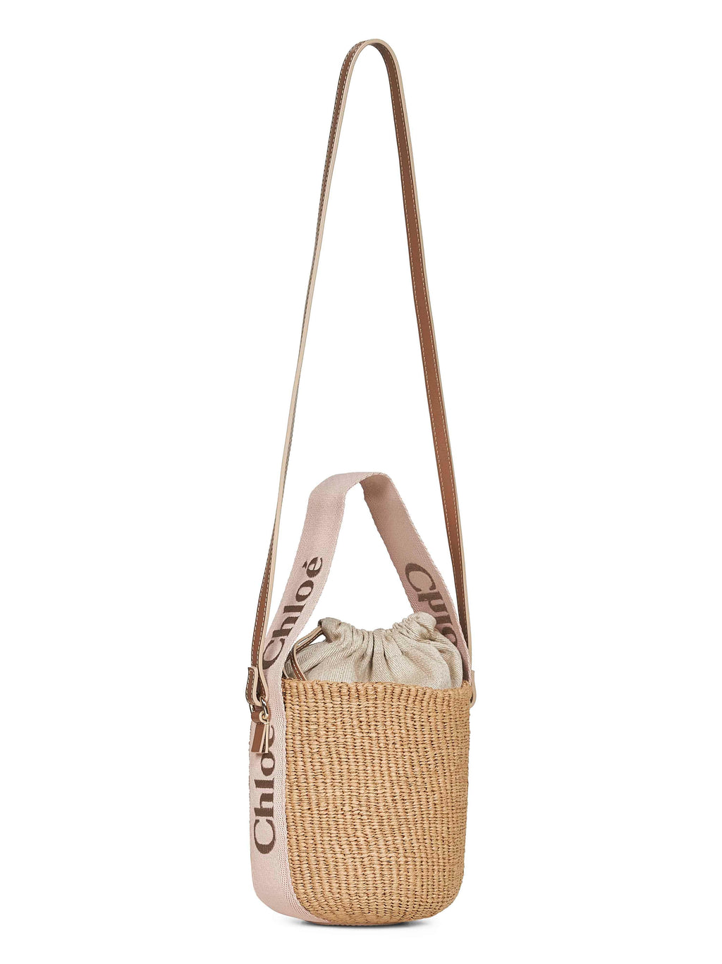 Chloé Women Beige Woody Small Basket Bag