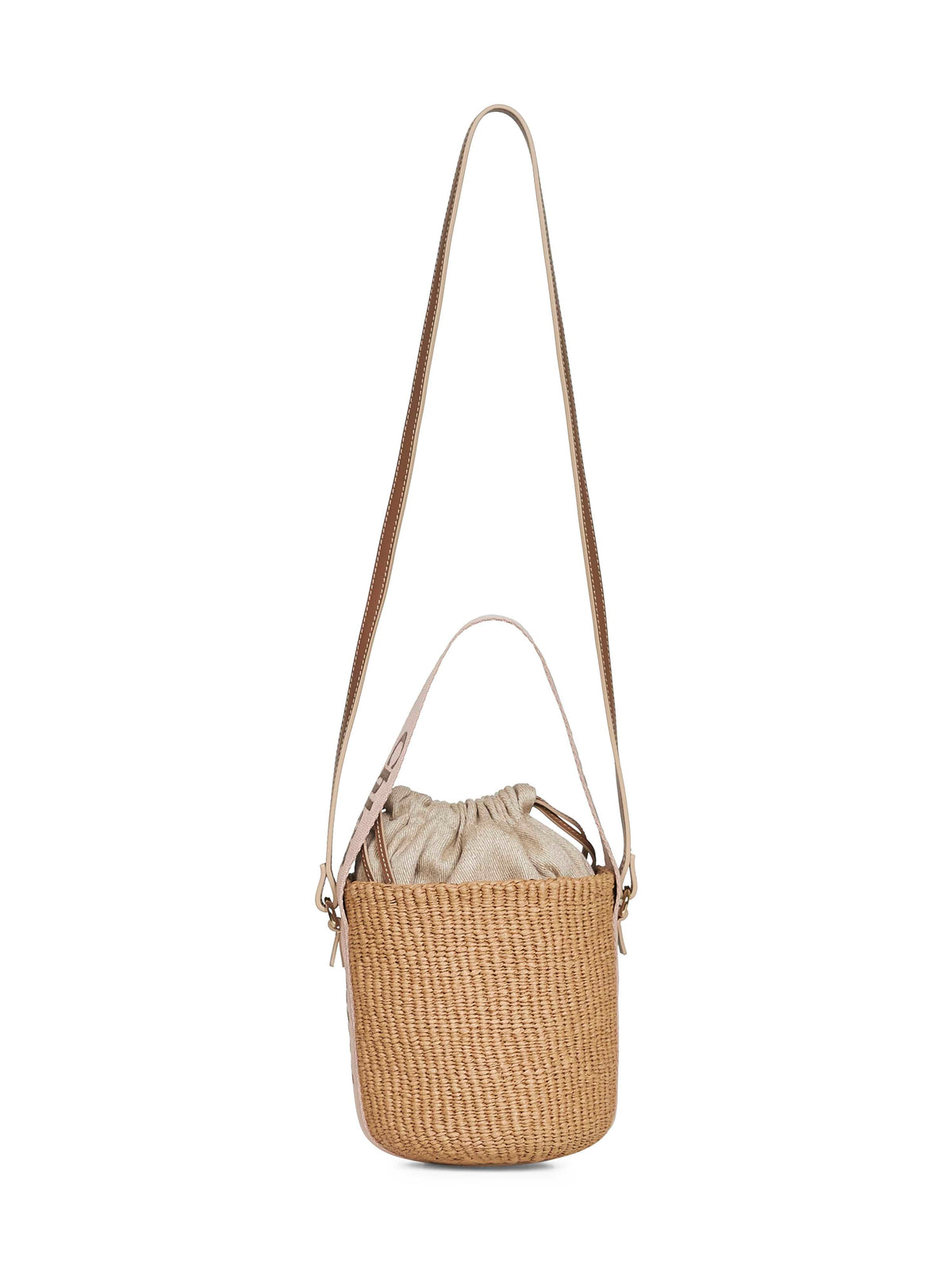 Chloé Women Beige Woody Small Basket Bag