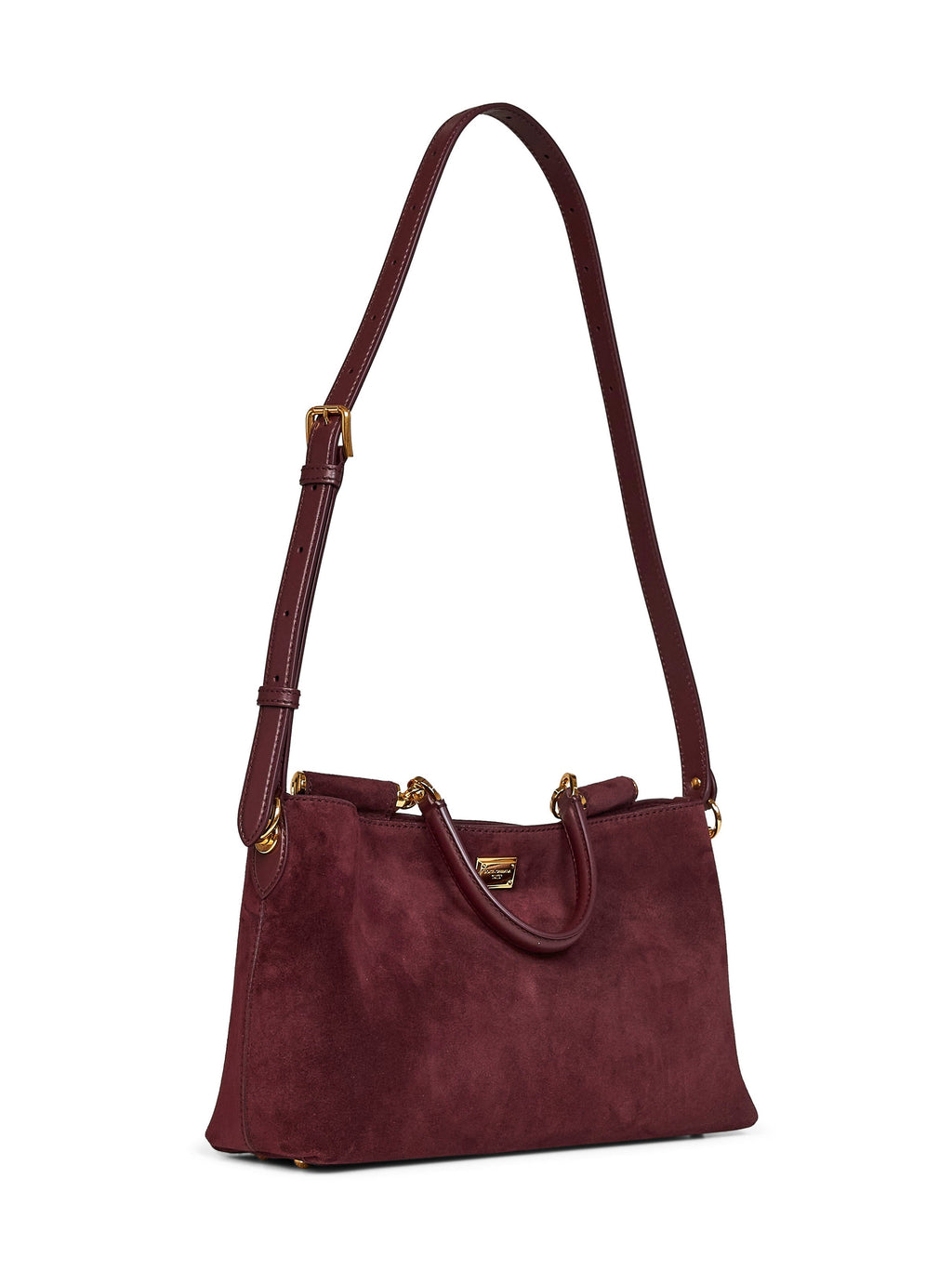 Dolce & Gabbana Women Burgundy Vittoria Medium Handbag With Shoulder Strap