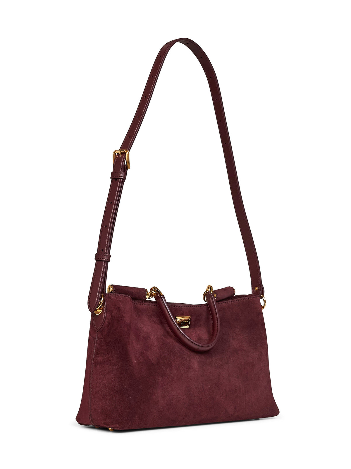 Dolce & Gabbana Women Burgundy Vittoria Medium Handbag With Shoulder Strap