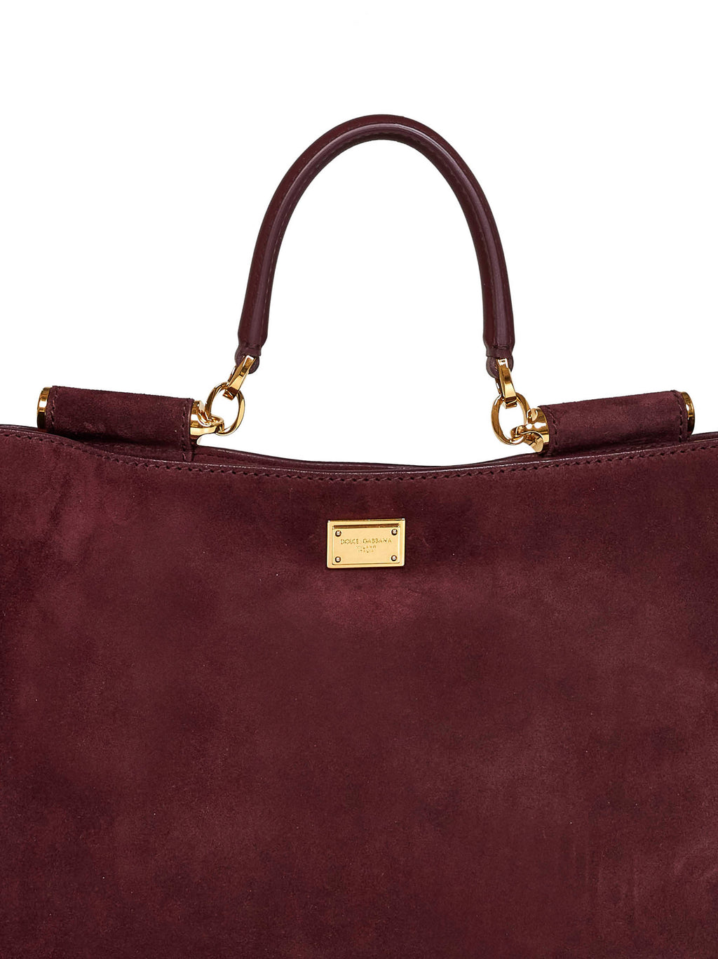 Dolce & Gabbana Women Burgundy Vittoria Medium Handbag With Shoulder Strap