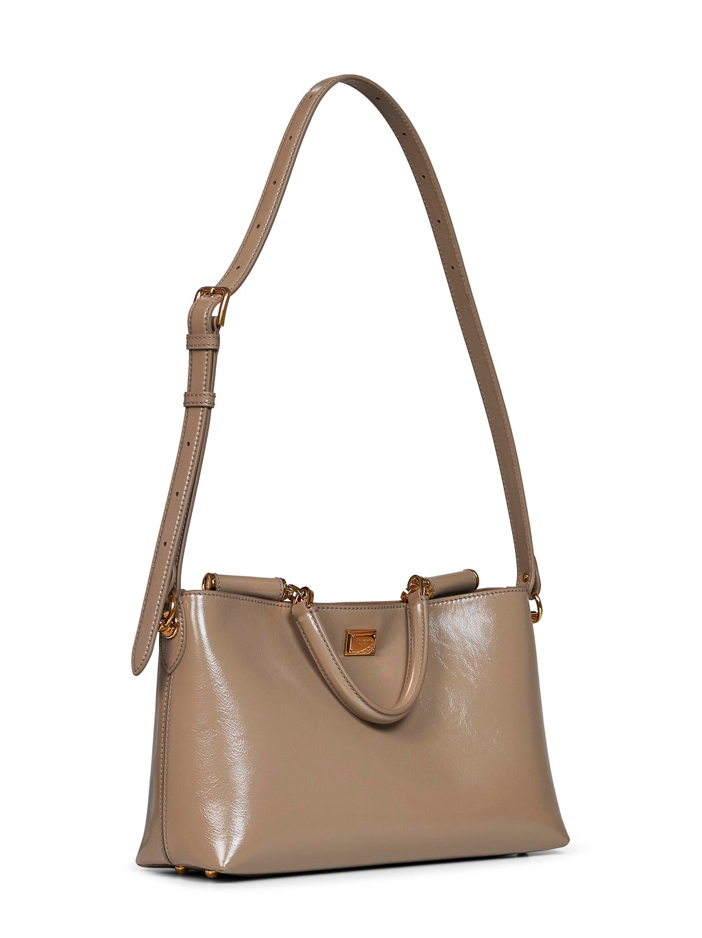 Dolce & Gabbana Women Taupe Vittoria Medium Handbag With Shoulder Strap