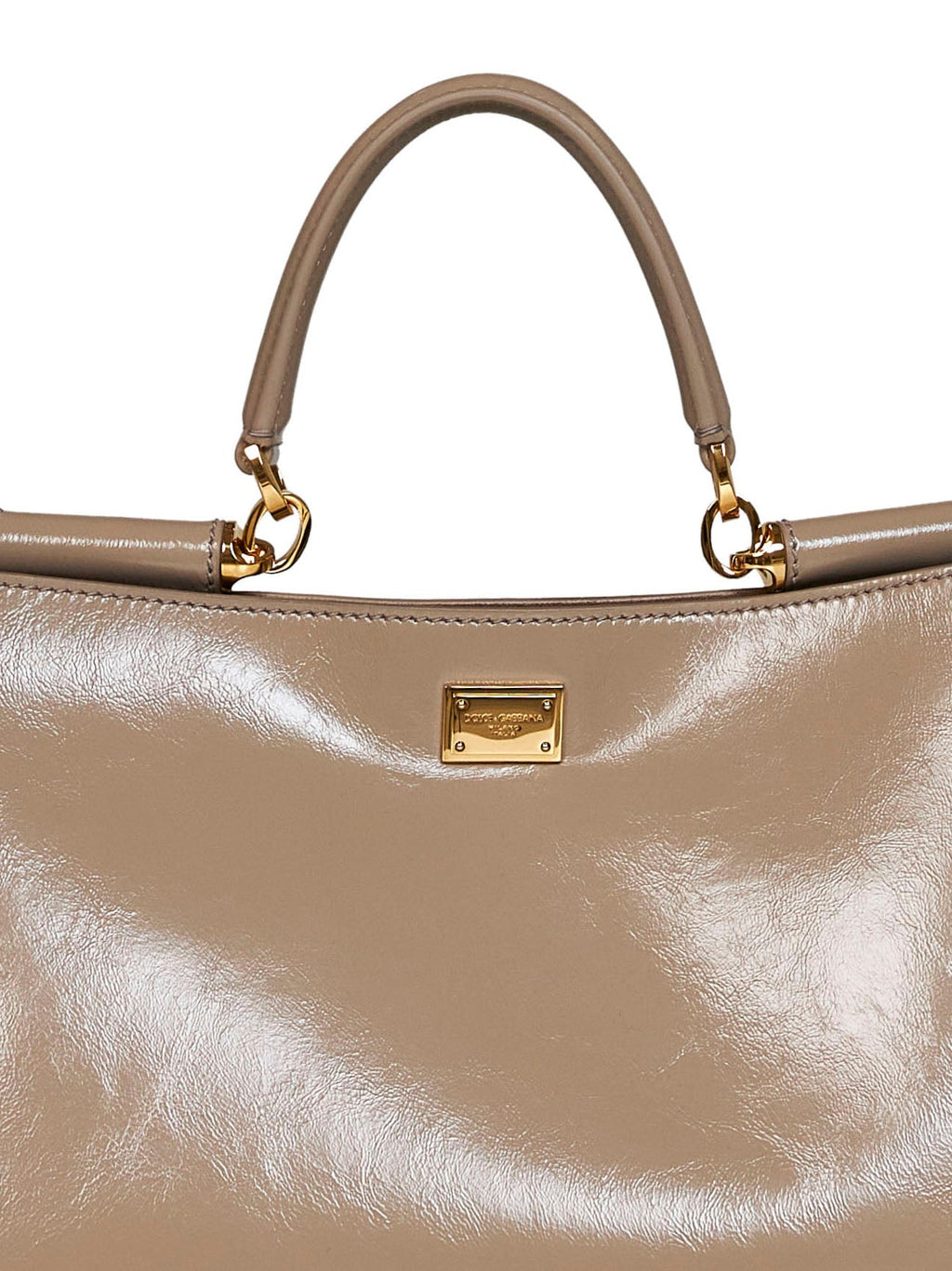 Dolce & Gabbana Women Taupe Vittoria Medium Handbag With Shoulder Strap