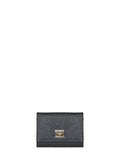 Dolce & Gabbana Women Black Dauphine Leather Wallet