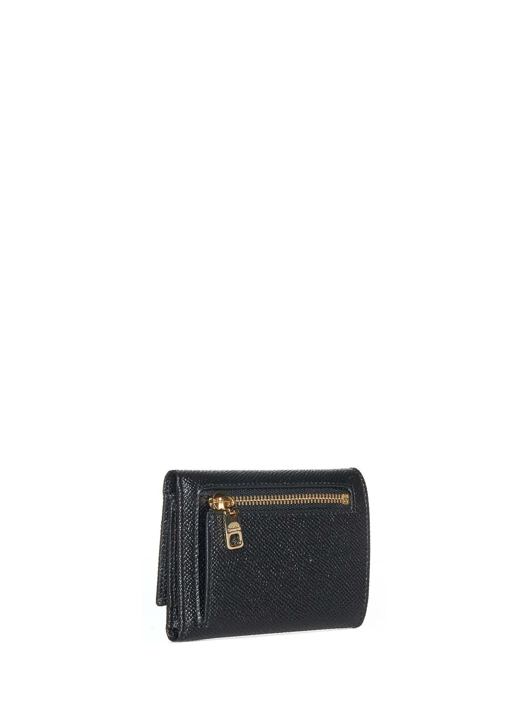 Dolce & Gabbana Women Black Dauphine Leather Wallet
