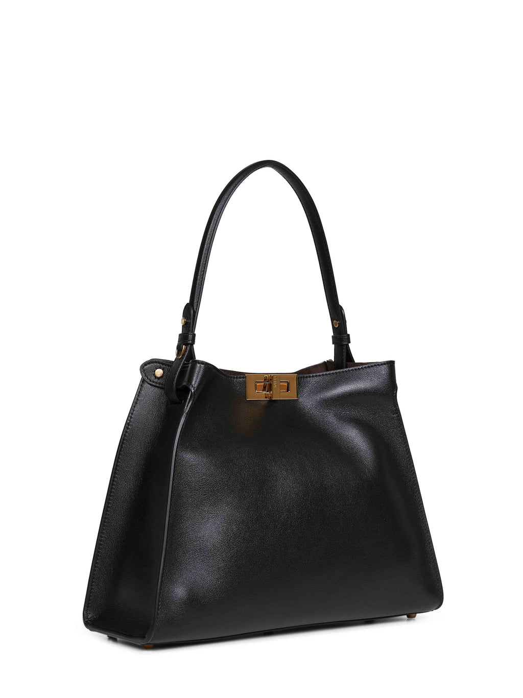 Fendi Women Black And Chocolate Fendi Way Medium Handbag