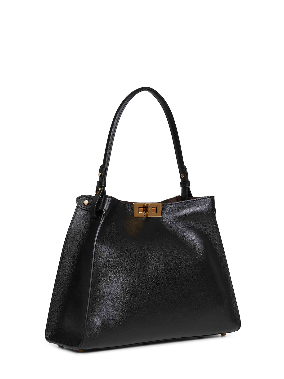 Fendi Women Black And Chocolate Fendi Way Medium Handbag