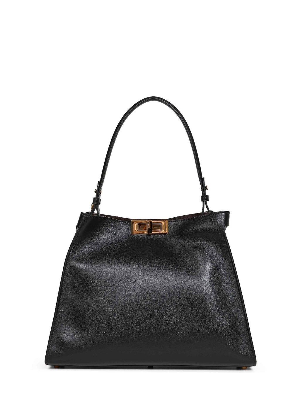 Fendi Women Black And Chocolate Fendi Way Medium Handbag