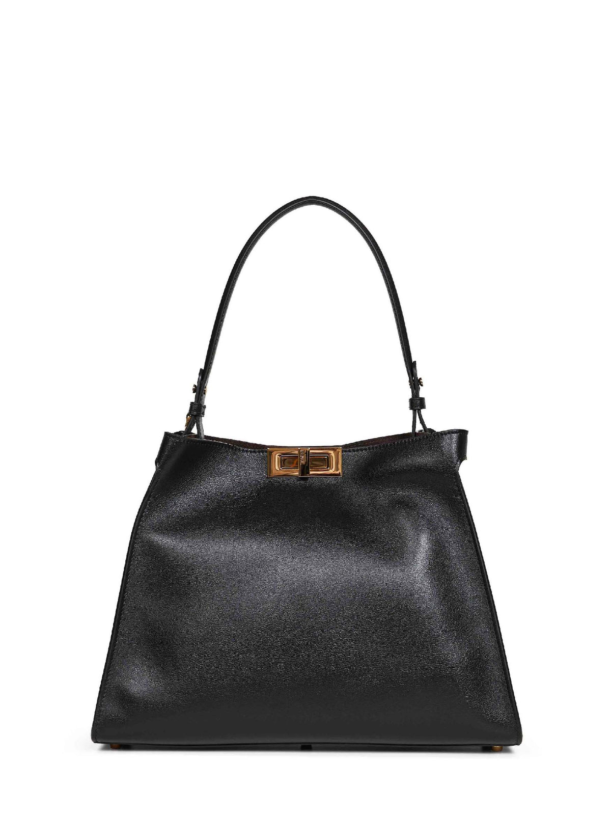 Fendi Women Black And Chocolate Fendi Way Medium Handbag