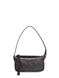 Fendi Women Black Zip Top Leather Shoulder Bag <Br/>