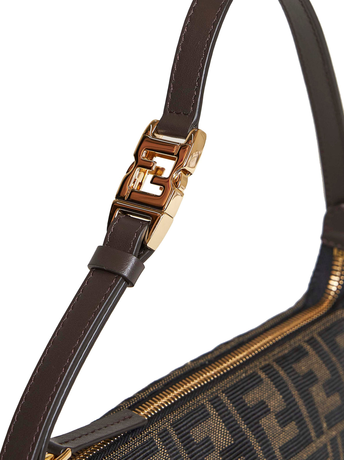 Fendi Women Brown Vanity Monogram Hand Bag <Br/>