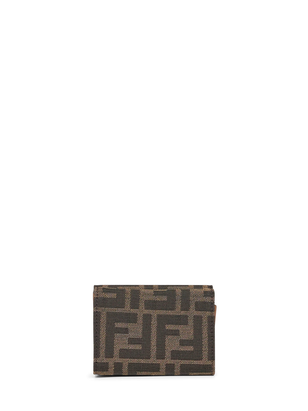 Fendi Women Brown Baguette Micro Trifold Wallet