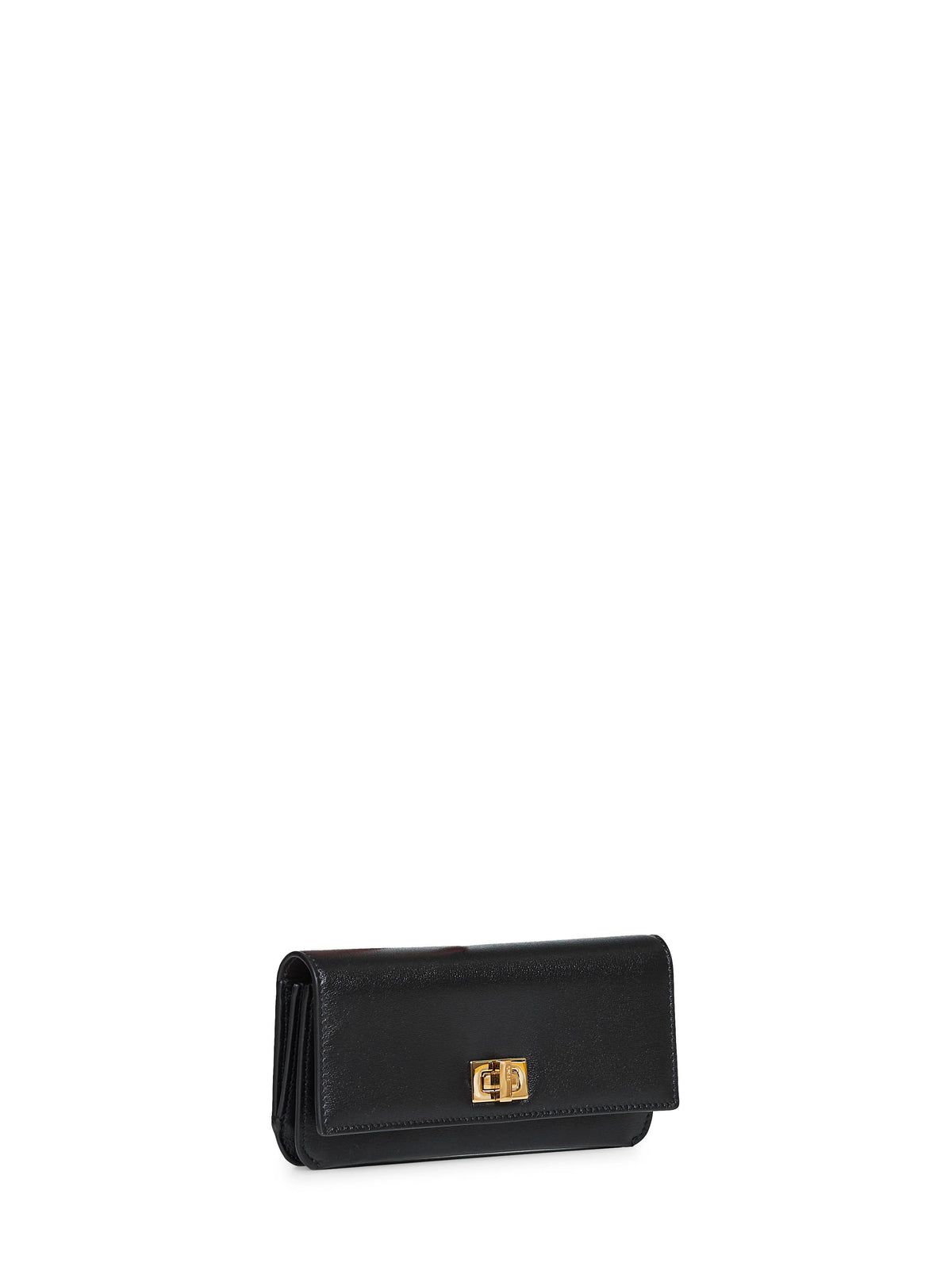 Fendi Women Black Leather Fendi Way Continental Wallet