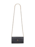 Fendi Women Black Continental With Chain Ff Wallet On Chain