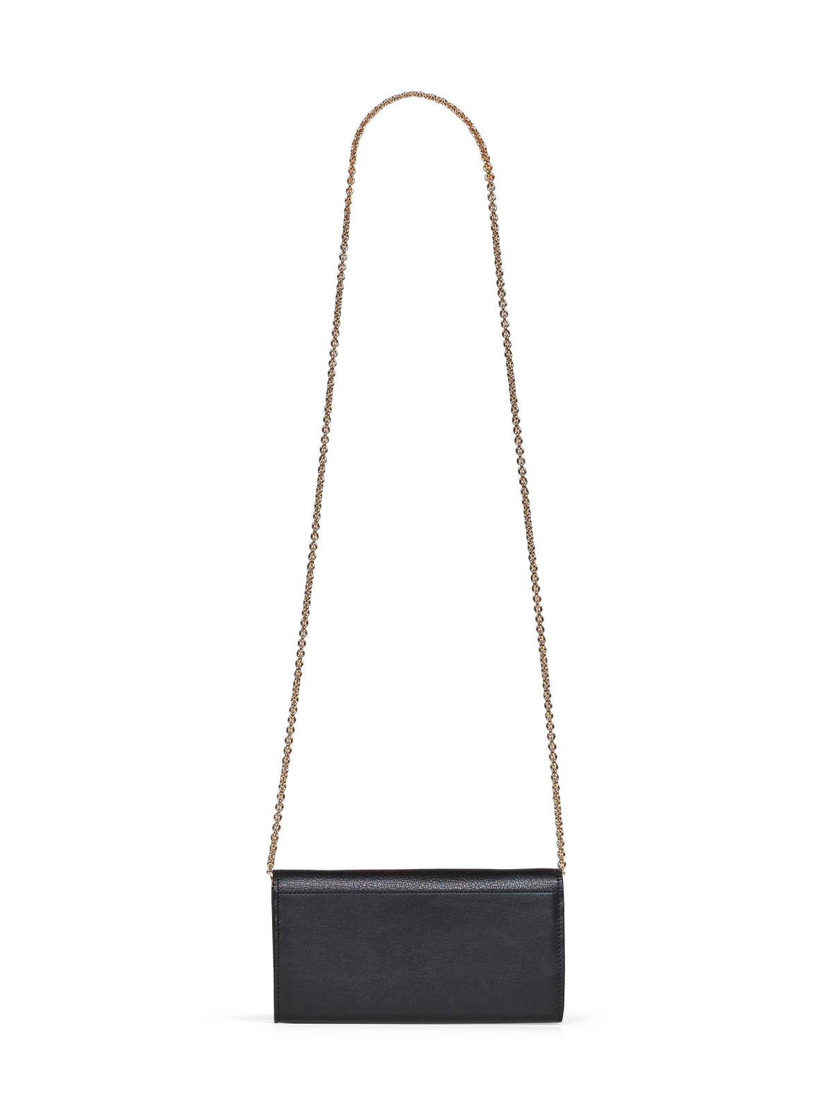 Fendi Women Black Continental With Chain Ff Wallet On Chain