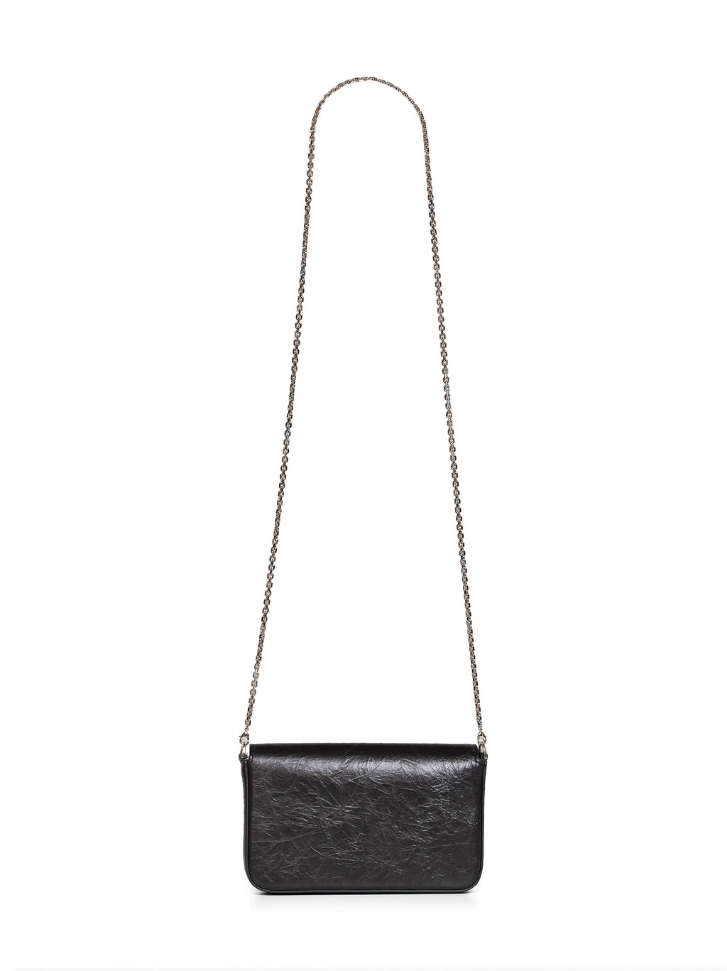 Fendi Women Black Wallet On Chain Tube Compact Wallet On Chain