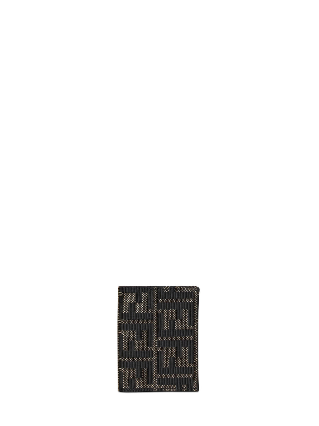 Fendi Women Tobacco Brown Card Case Ff Jacquard Card Case