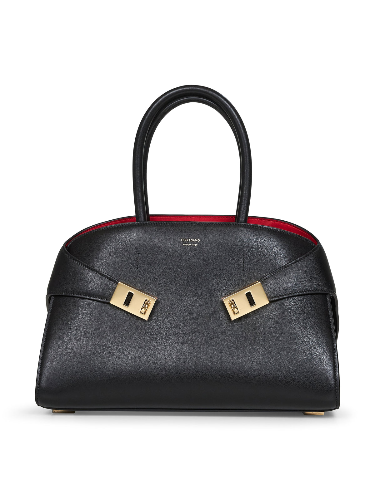 Ferragamo Women Black Hug (M) Top Handle Bag