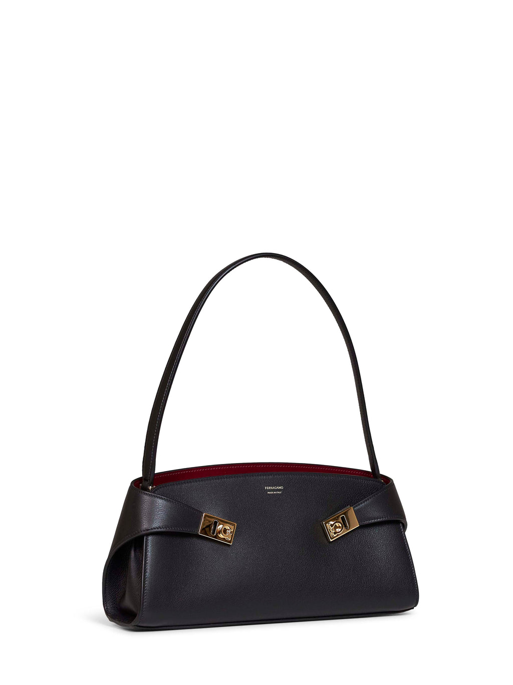 Ferragamo Women Black Hug East-West Shoulder Bag