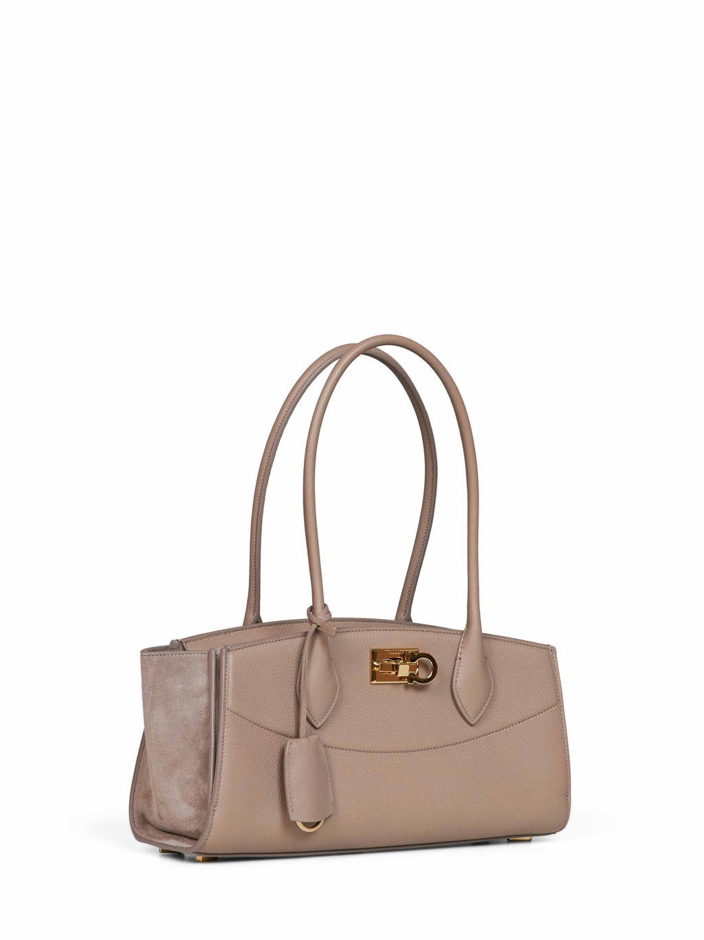 Ferragamo Women Taupe New Ferragamo Studio Soft Bag East West (M) Handbag<Br/>
