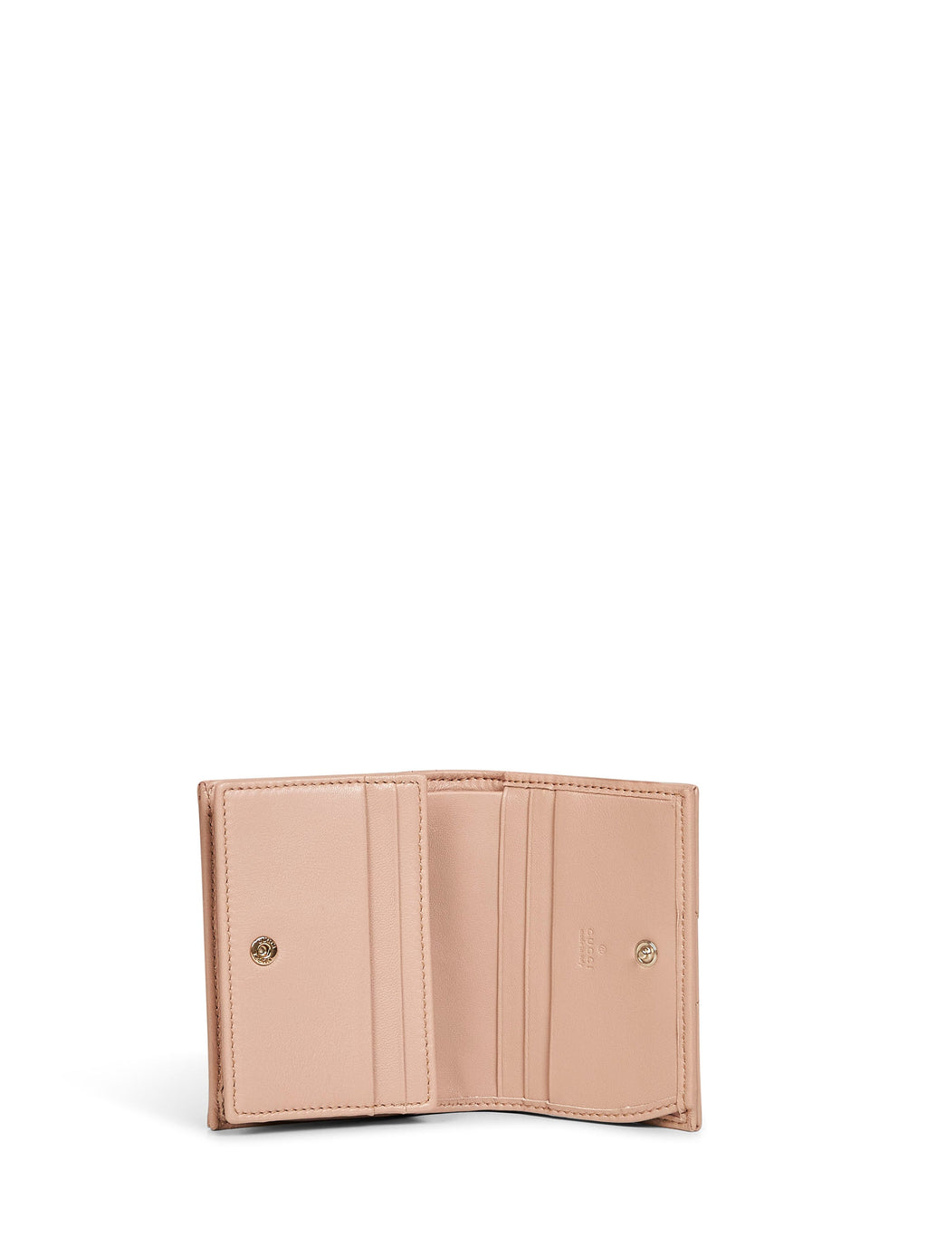 Gucci Women Pinky Beige Gg Marmont Card Case Wallet