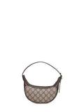 Gucci Women Beige And Dark Brown Ophidia Small Shoulder Bag