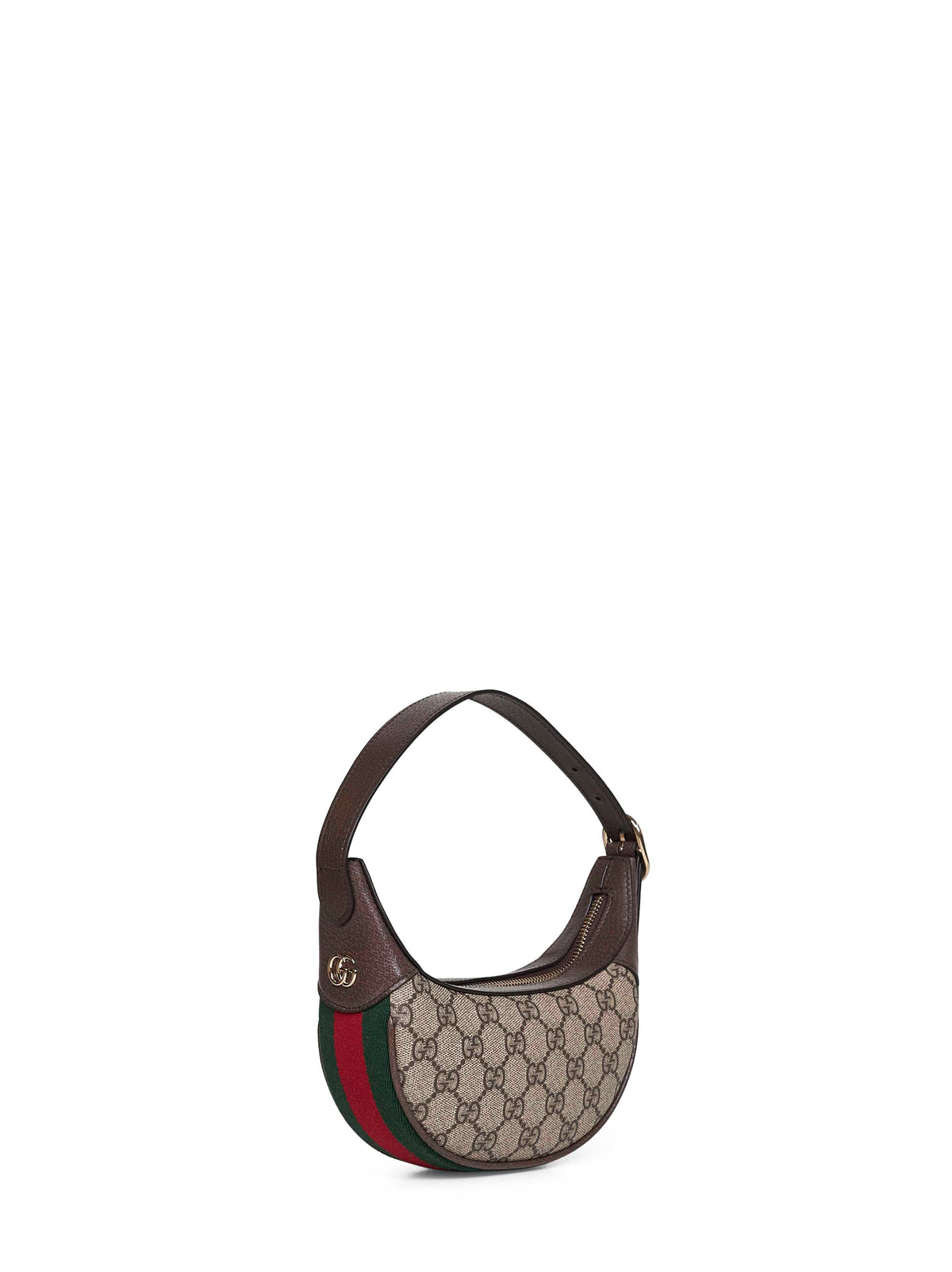 Gucci Women Beige And Dark Brown Ophidia Small Shoulder Bag