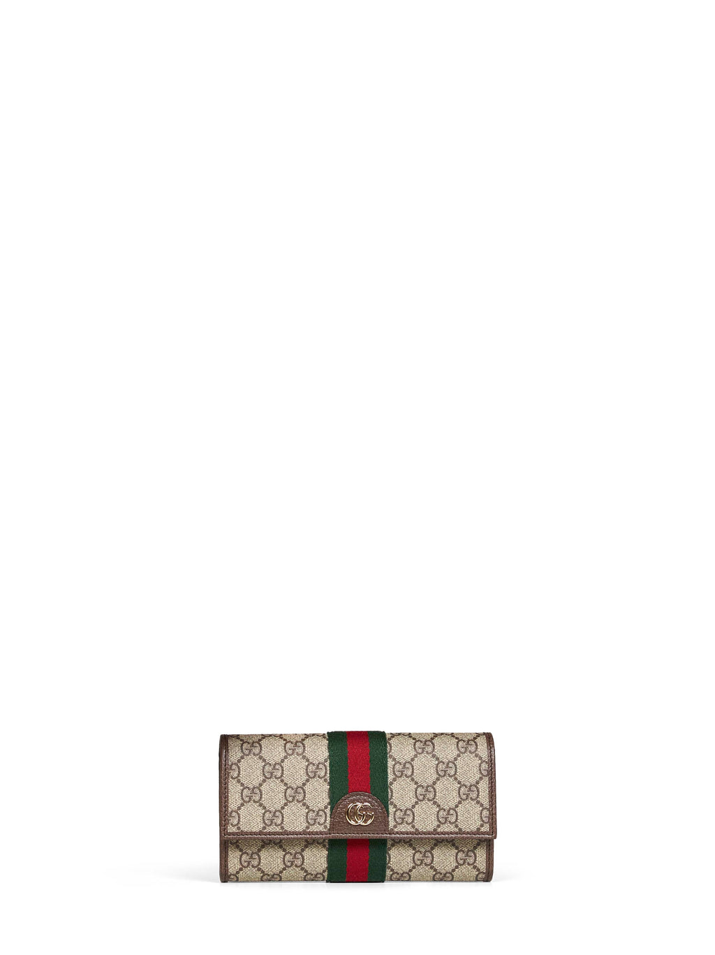 Gucci Women Beige And Dark Brown Ophidia Continental Wallet