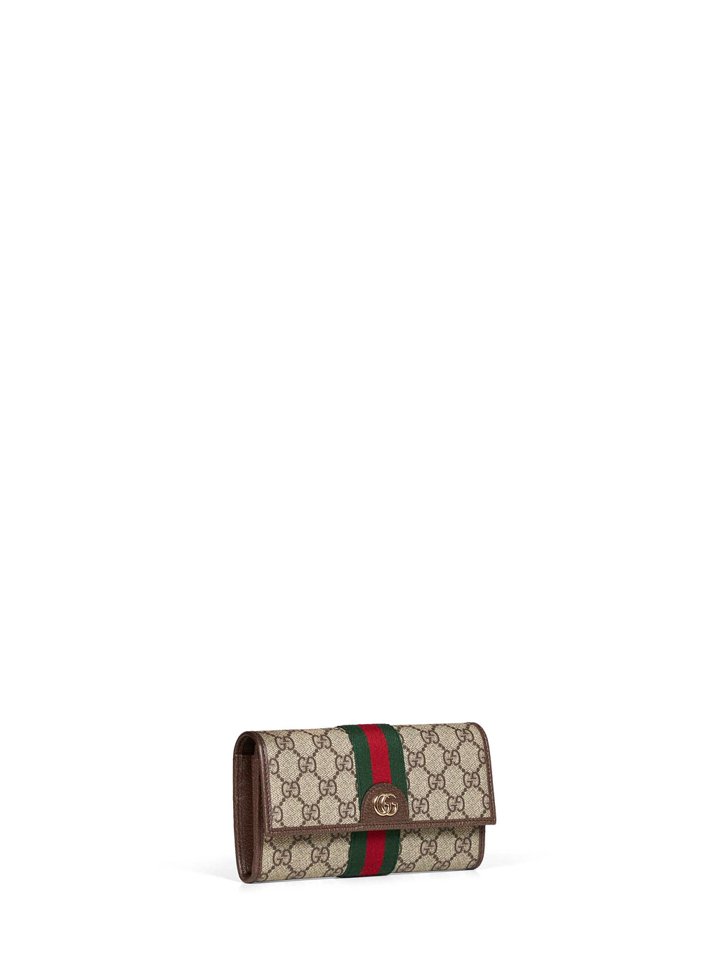 Gucci Women Beige And Dark Brown Ophidia Continental Wallet