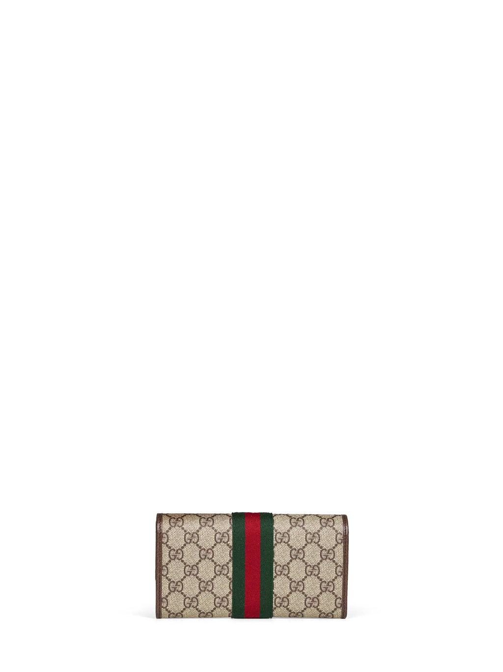 Gucci Women Beige And Dark Brown Ophidia Continental Wallet
