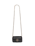 Gucci Women Black Gg Marmont Mini Crossbody Bag