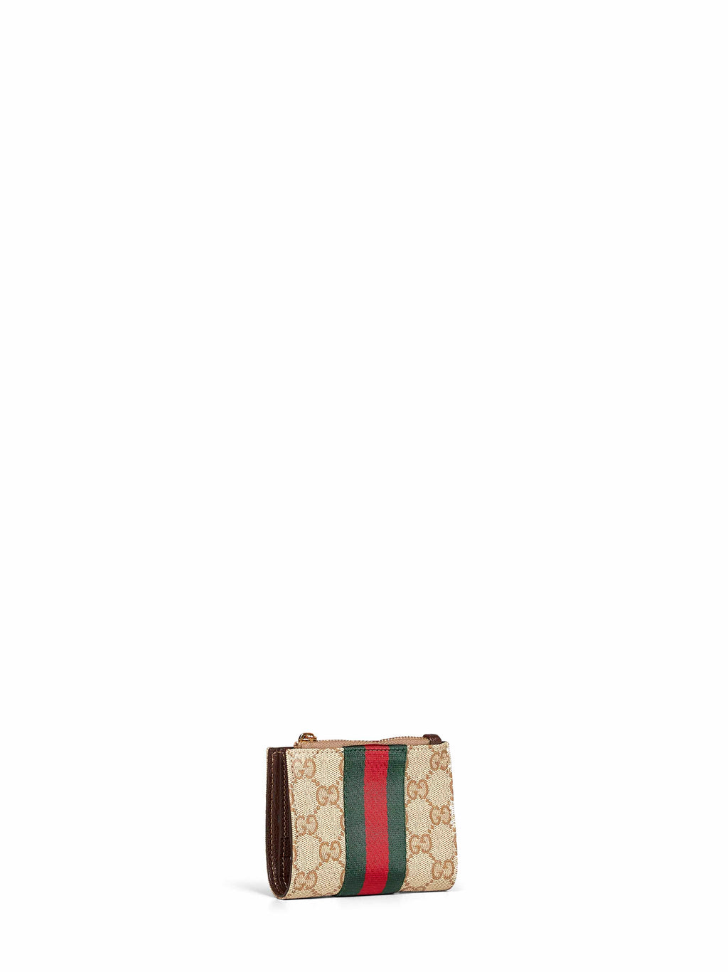 Gucci Women Beige Small Wallet With Web Ribbon<Br/>