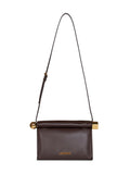 Jacquemus Women Midnight Brown Rond Carré Clutch With Shoulder Strap