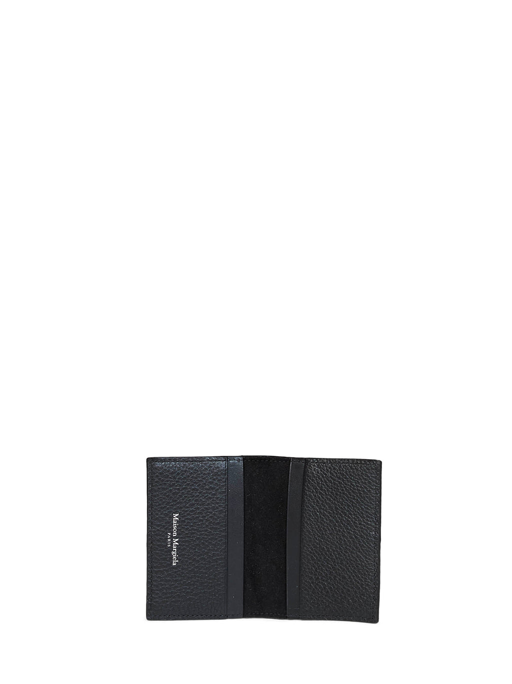 Maison Margiela Women Black Leather Dress-Age Card Holder