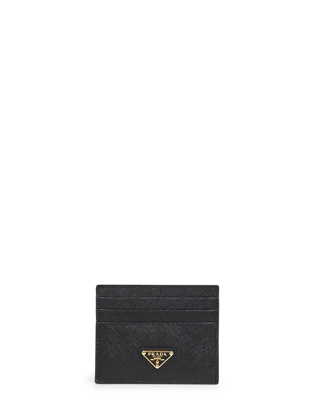Prada Accessori Pelletteria Women Black Saffiano Leather Card Holder