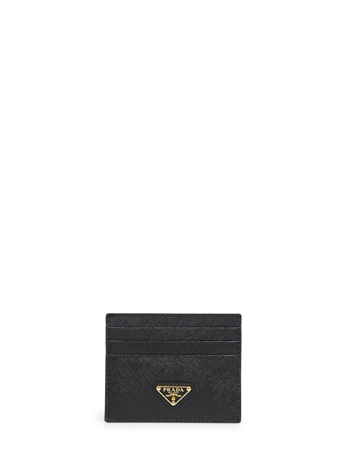 Prada Accessori Pelletteria Women Black Saffiano Leather Card Holder