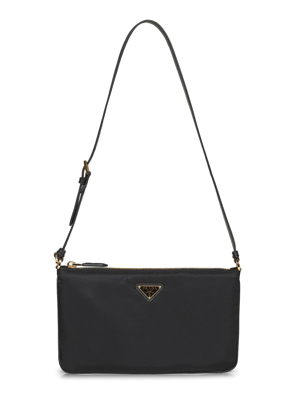 Prada Accessori Pelletteria Women Black Pouch With Shoulder Strap