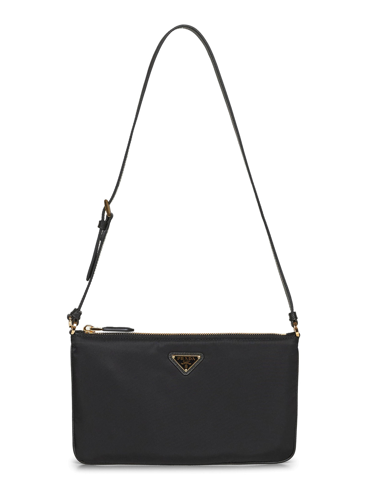 Prada Accessori Pelletteria Women Black Pouch With Shoulder Strap