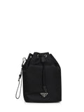 Prada Accessori Pelletteria Women Black Bucket Pouch Bag