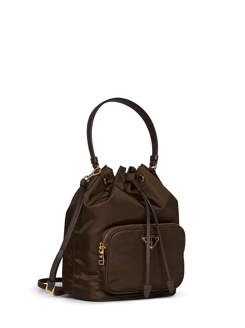 Prada Borse Women Burnt Prada Duet Bucket Bag