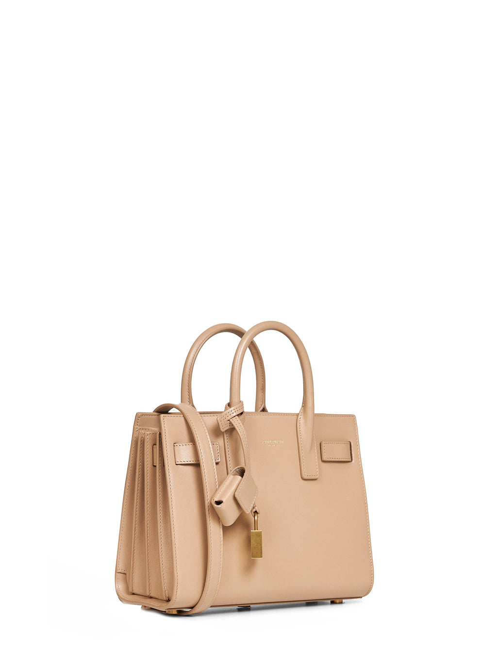 Saint Laurent Women Clear Beige Sac De Jour Nano Handbag