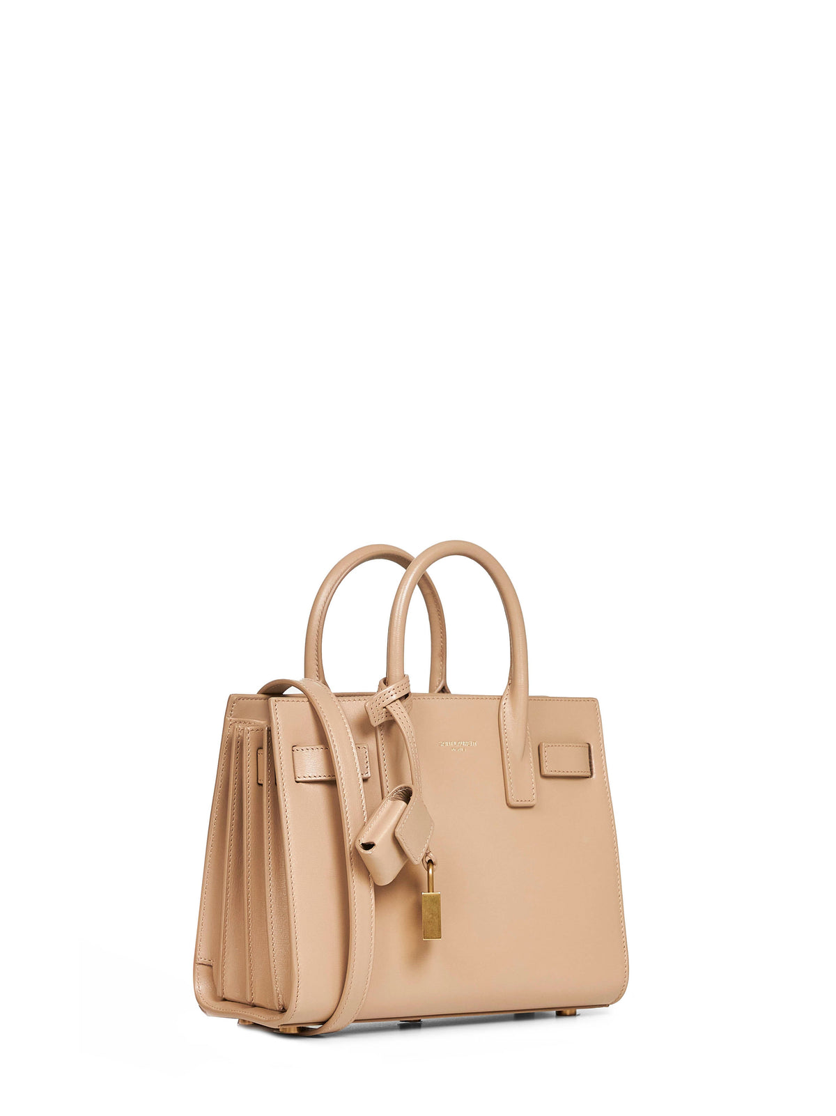 Saint Laurent Women Clear Beige Sac De Jour Nano Handbag