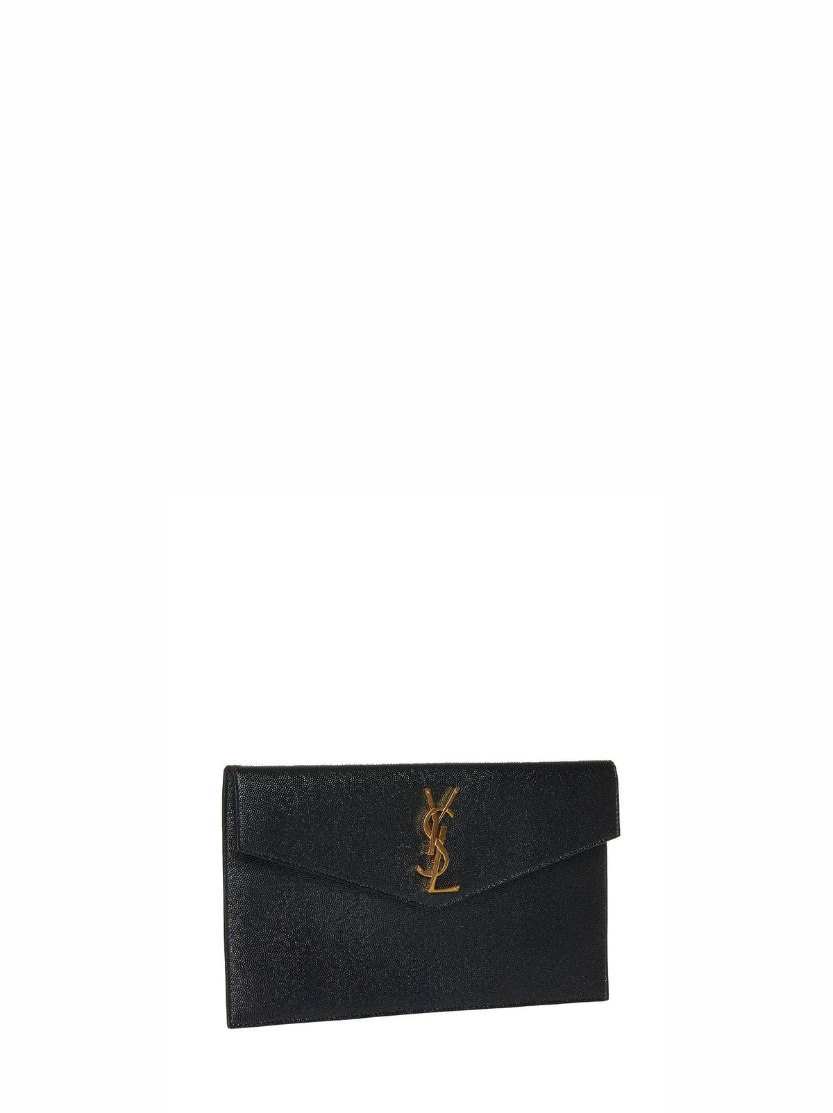 Saint Laurent Women Uptown Pouch In Grain De Poudre Embossed Leather