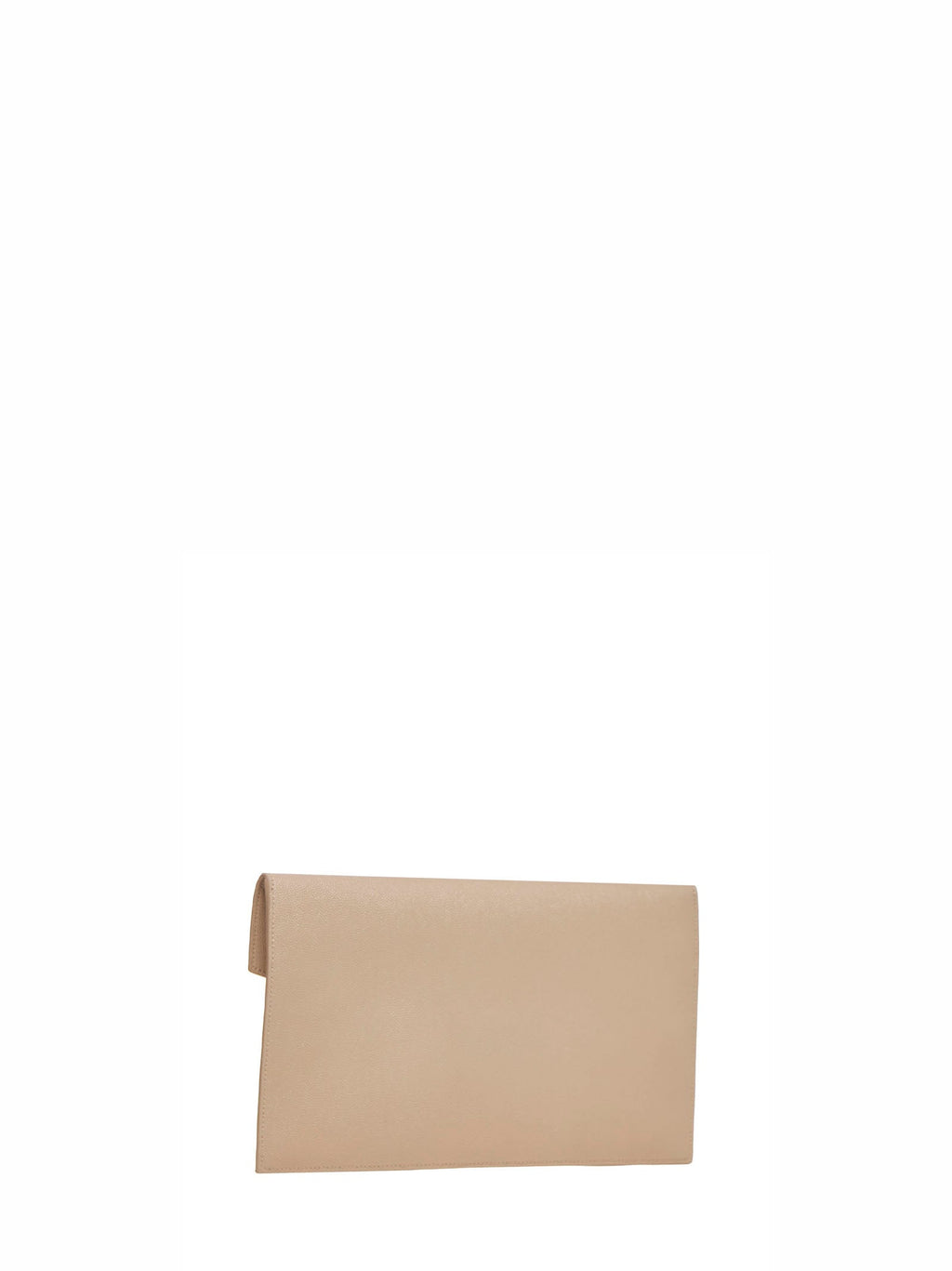 Saint Laurent Women Uptown Clutch In Grain De Poudre Embossed Leather
